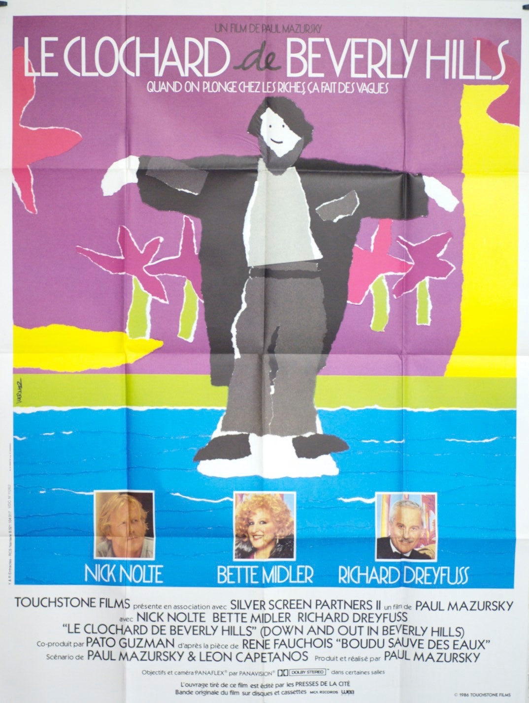 LE CLOCHARD DE BEVERLY HILLS NICK NOLTE POSTER ORIGINAL 120x160