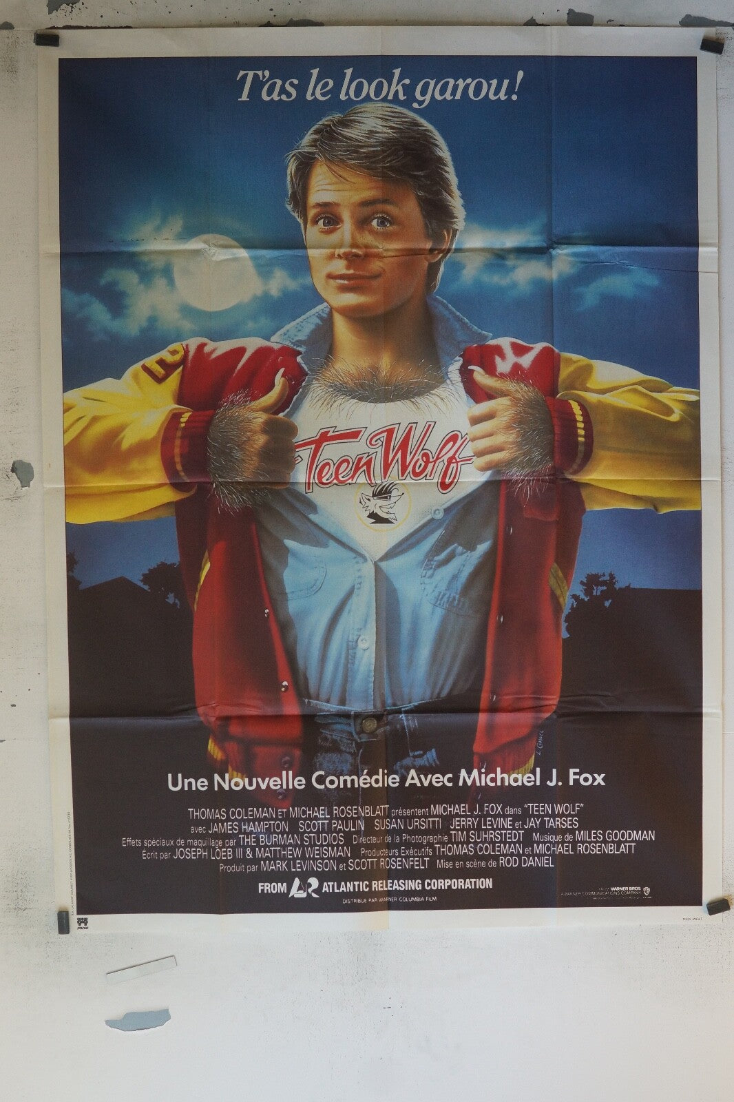 TEEN WOLF MOVIE POSTER ORIGINAL 120x160 MICHAEL J.FOX