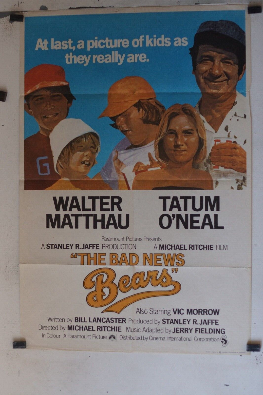 THE BAD NEWS BEARS POSTER ORIGINAL 69x103, Michael Ritchie