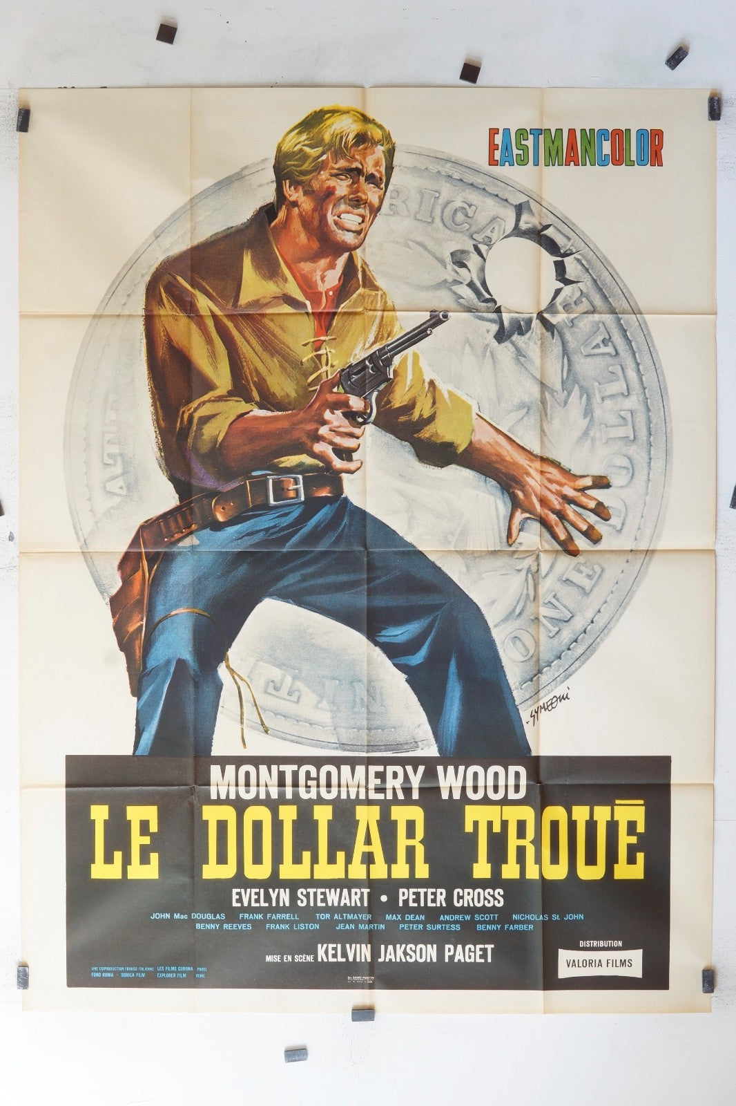 LE DOLLAR TROUÉ MONTGOMERY WOOD MOVIE POSTER ORIGINAL 120x160