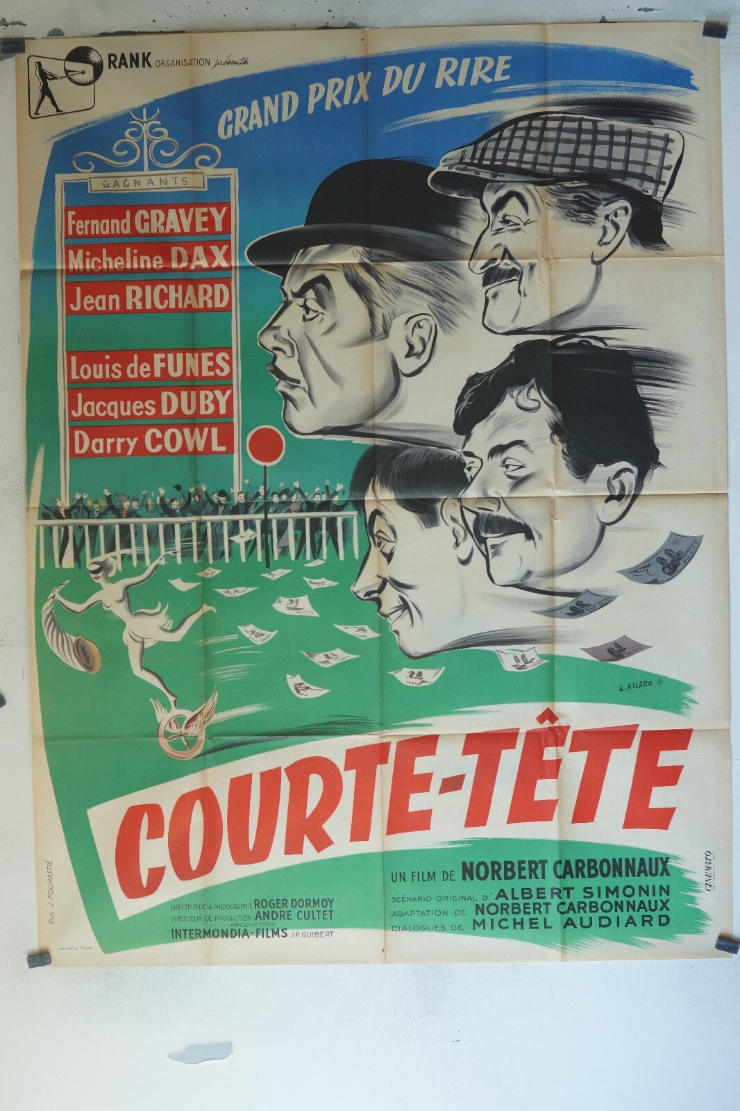 COURTE-TÊTE MOVIE POSTER ORIGINAL (60X80) FERNAND GRAVEY – MICHELINE DAX