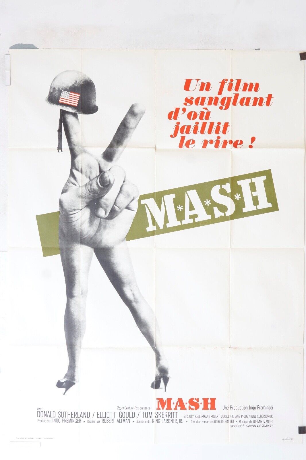 M.A.S.H MOVIE POSTER ORIGINAL 120x160 DONALD SUTHERLAND