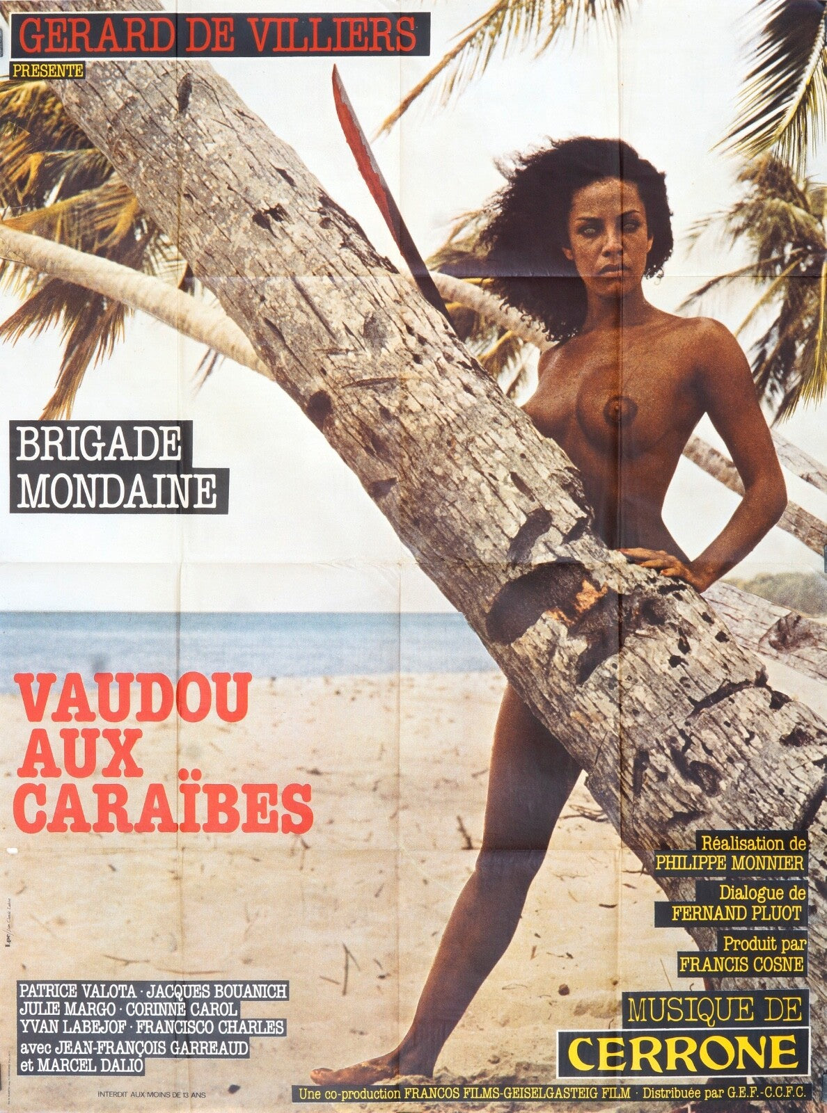 VAUDOU AUX CARAÏBES BRIGADE MONDAINE 120X160 MOVIE POSTER ORIGINAL