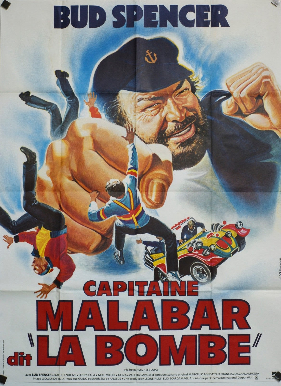 CAPITAINE MALABAR « LA BOMBE » BUD SPENCER MOVIE POSTER ORIGINAL 120x160