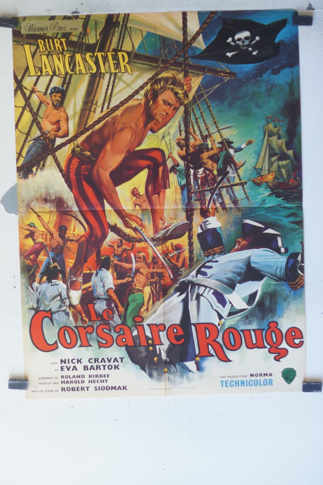 CORSAIRE ROUGE (LE) Movie poster ORIGINAL 60x80 Burt Lancaster , Nick Cravat