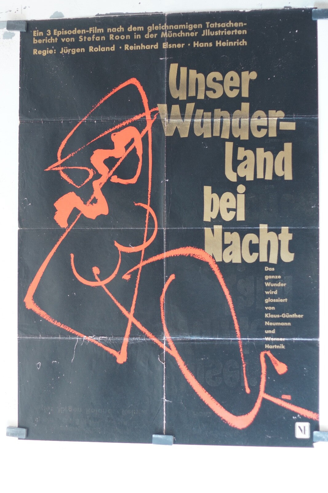 UNSER WUNDERLAND BEI NACHT (1959) MOVIE POSTER ORIGINAL (60X80) JÜRGEN ROLAND
