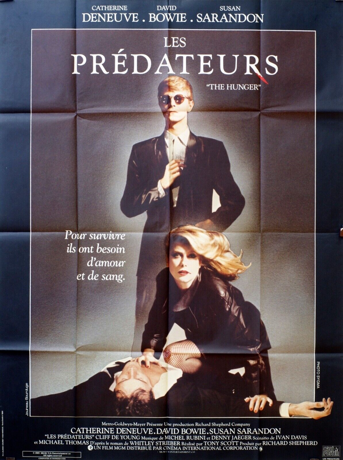LES PRÉDATEURS MOVIE POSTER ORIGINAL 120x160 CATHERINE DENEUVE