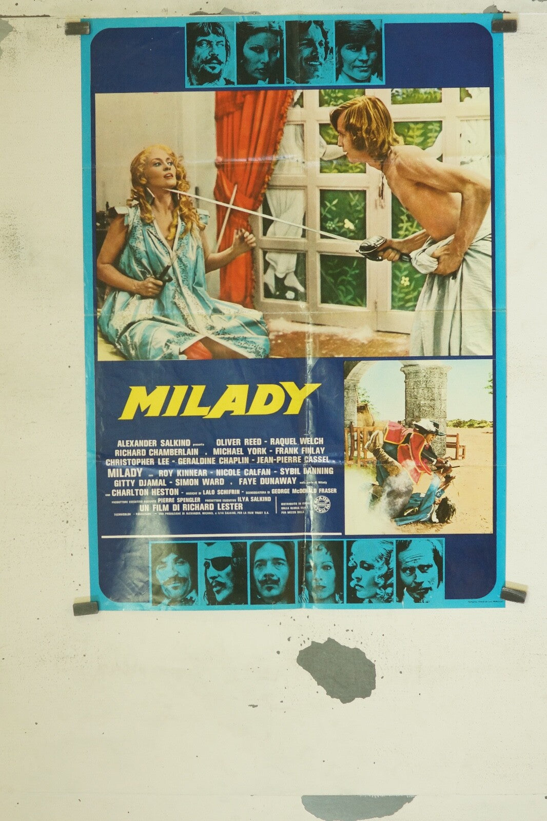 MILADY 70x100 ORIGINAL MOVIE POSTER OLIVIER REED, RAQUEL WELCH
