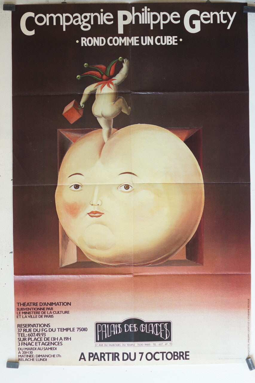 ROND COMME UN CUBE MOVIE POSTER ORIGINAL (77x110) Compagnie Philippe Genty