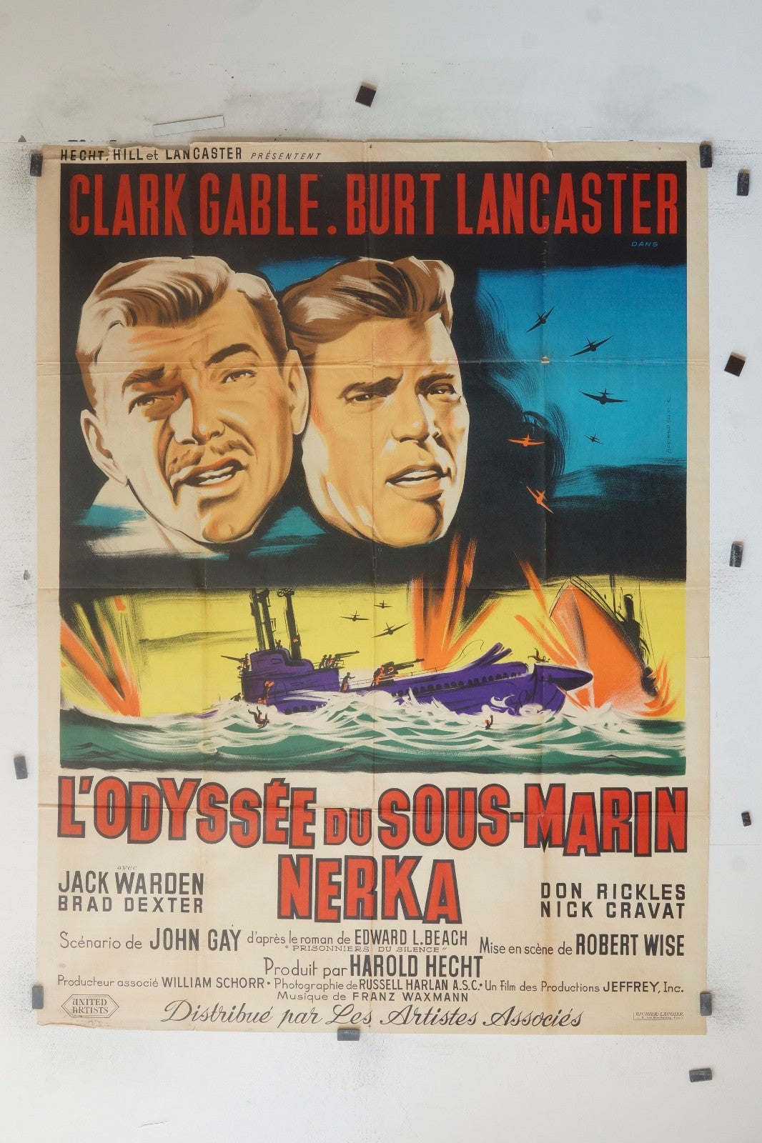 L’ODYSSÉE DU SOUS MARIN NERKA JACK WARDEN MOVIE POSTER ORIGINAL 120x160