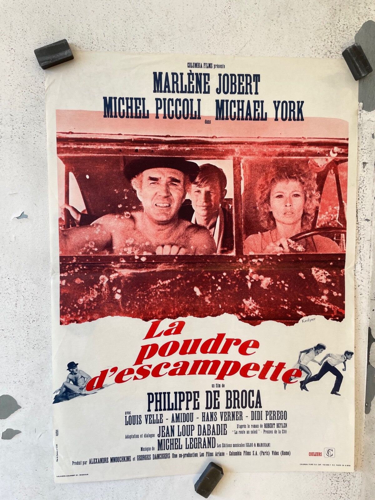 LA POUDRE D’ESCAMPETTE ORIGINAL 40x60 MARLÈNE JOBERT, MICHEL PICCOLI