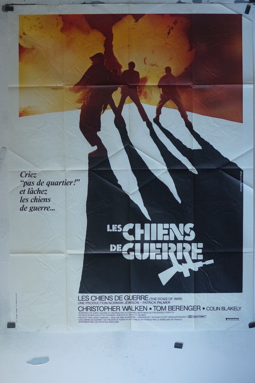 LES CHIENS DE GUERRE MOVIE POSTER ORIGINAL 120x160 CHRISTOPHER WALKEN