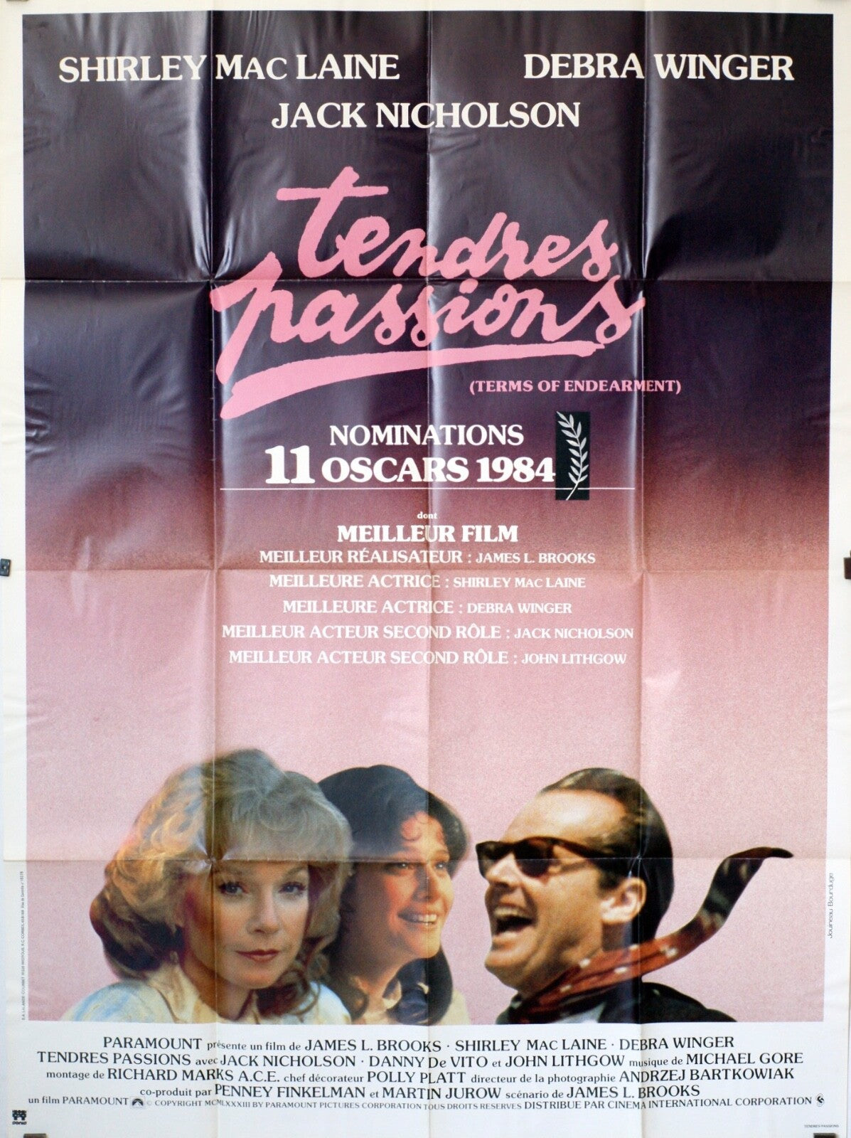 TENDRES PASSIONS MOVIE POSTER ORIGINAL 120x160 SHIRLEY MAC LAINE