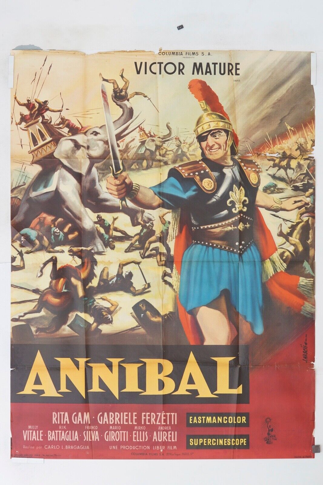 ANNIBAL MOVIE POSTER ORIGINAL 120x160 VICTOR MATURE