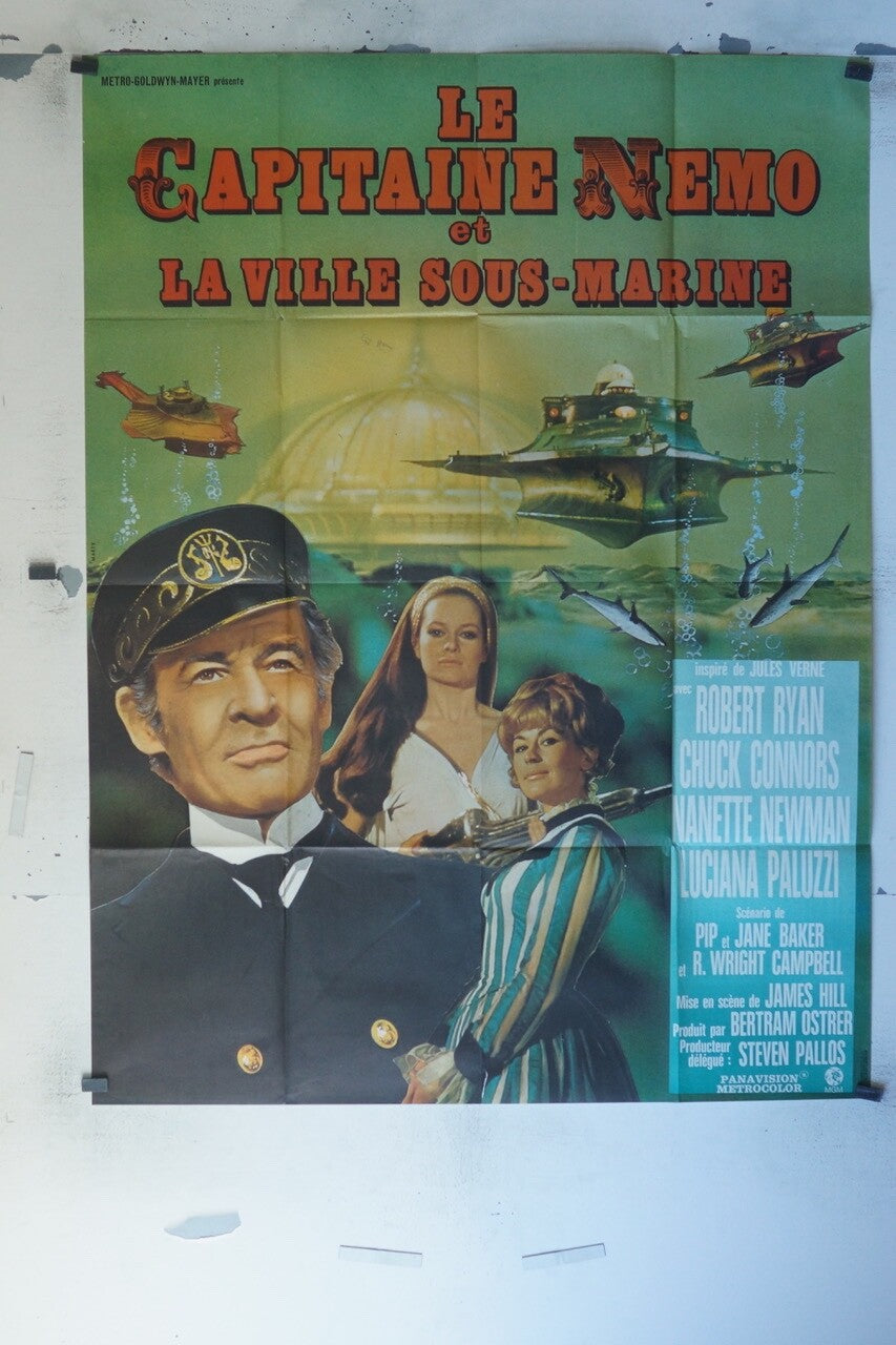 LE CAPITAINE NEMO ET LA VILLE SOUS MARINE POSTER ORIGINAL 120x160 ROBERT RYAN