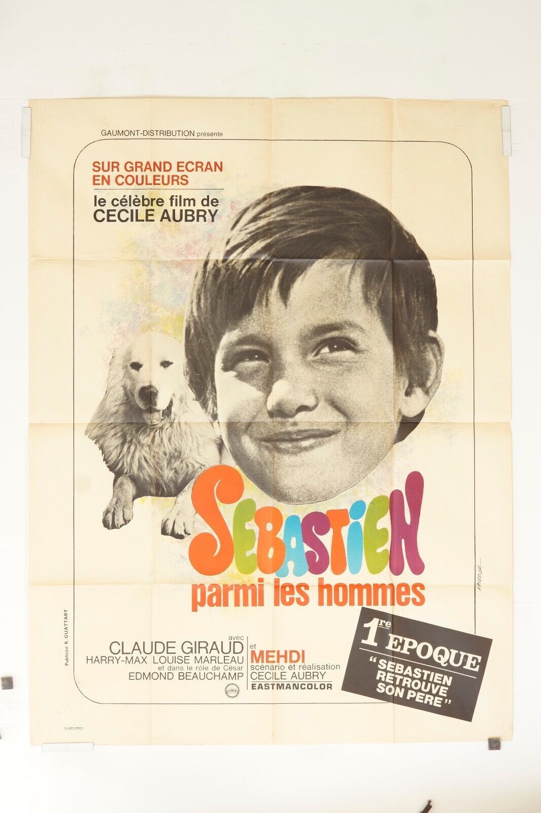 SEBASTIEN PARMI LES HOMMES MOVIE POSTER ORIGINAL 120x160 CLAUDE GIRAUD