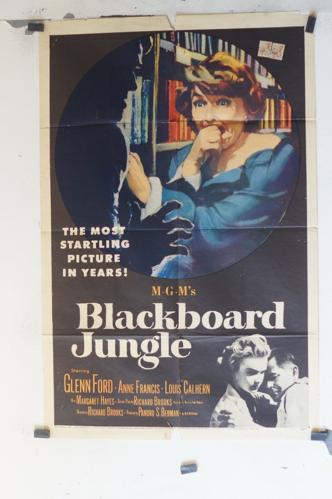 BLACKBOARD JUNGLE ORIGINAL POSTER (69x103), Richard Brooks, Glenn Ford