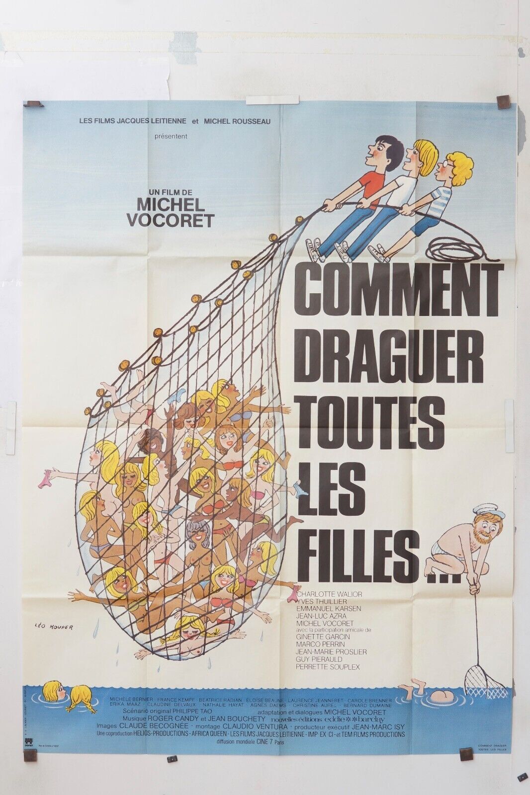 COMMENT DRAGUER TOUTES LES FILLES, MOVIE POSTER ORIGINAL 120x160, MICHEL VOCORET