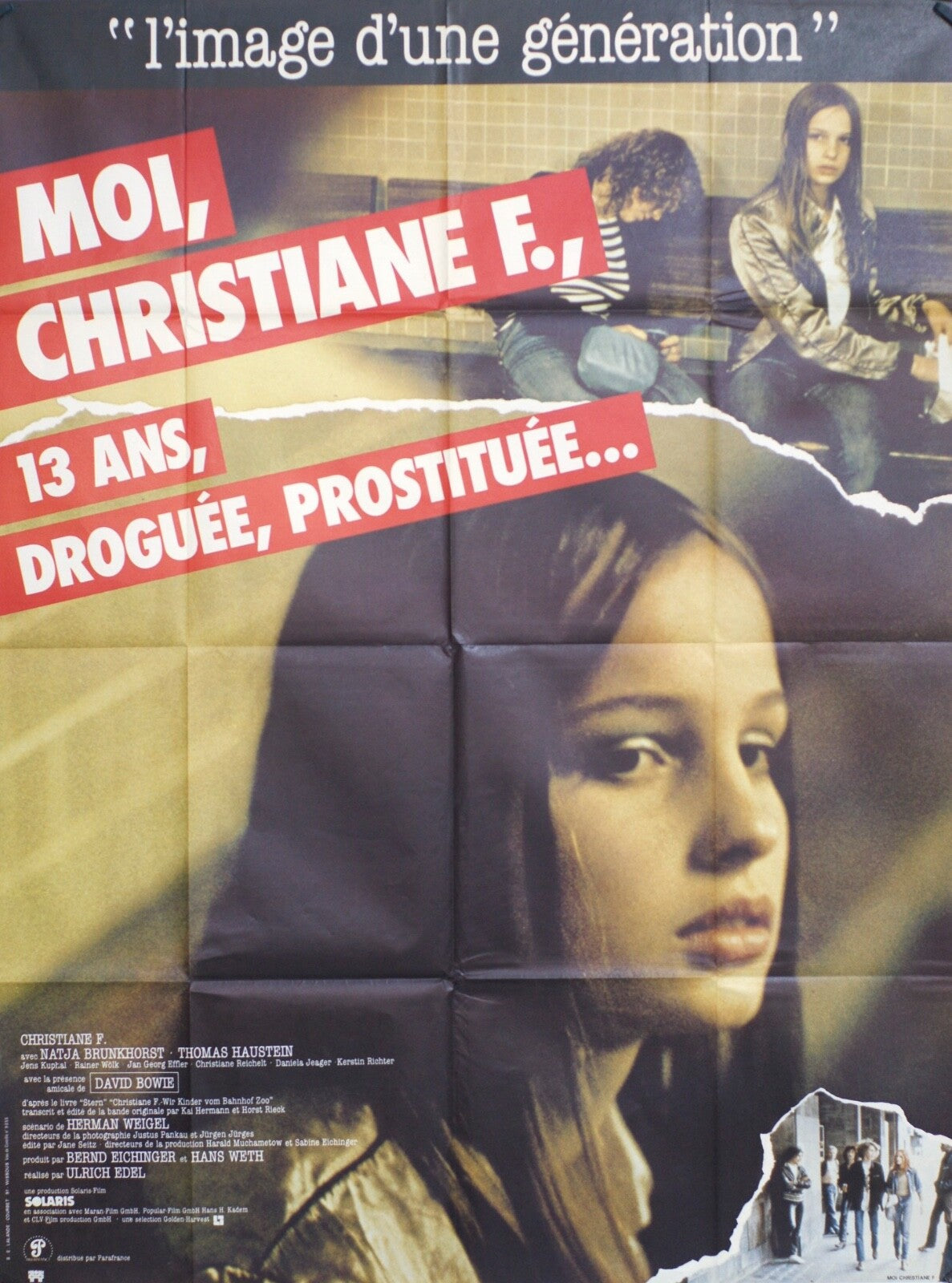 MOI, CHRISTIANE F., 13 ANS DROGUÉE, PROSTITUÉE MOVIE POSTER ORIGINAL 120x160