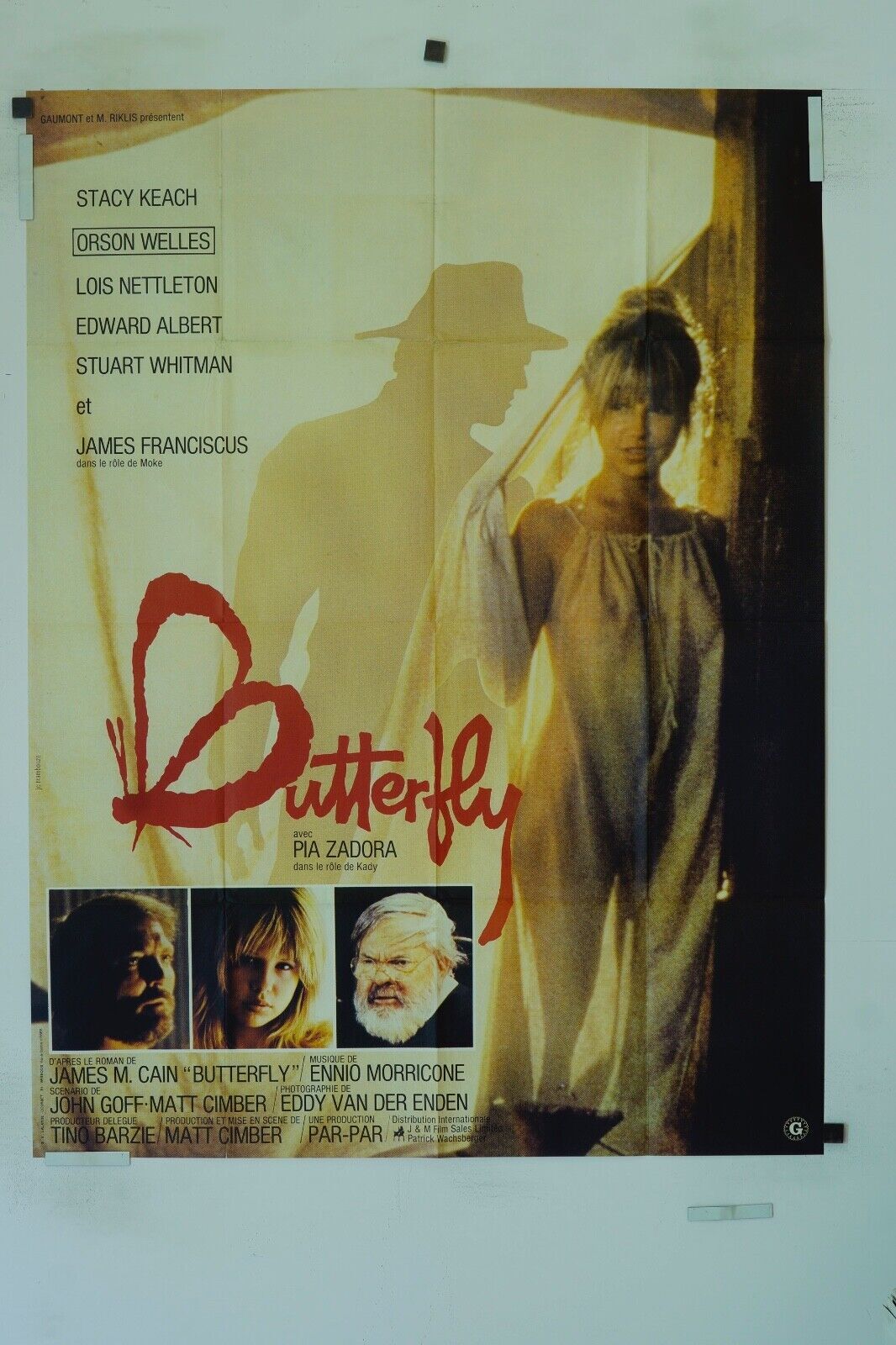 BUTTERFLY 120X160 ORIGINAL MOVIE POSTER STACY KEACH