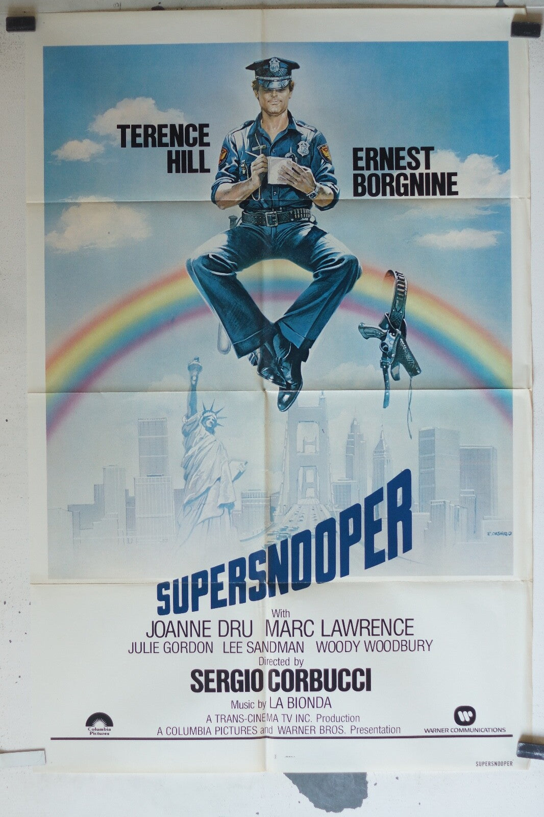 SUPER SNOOPER ORIGINAL MOVIE POSTER 69x103 Terence hill , Ernest Borgnine