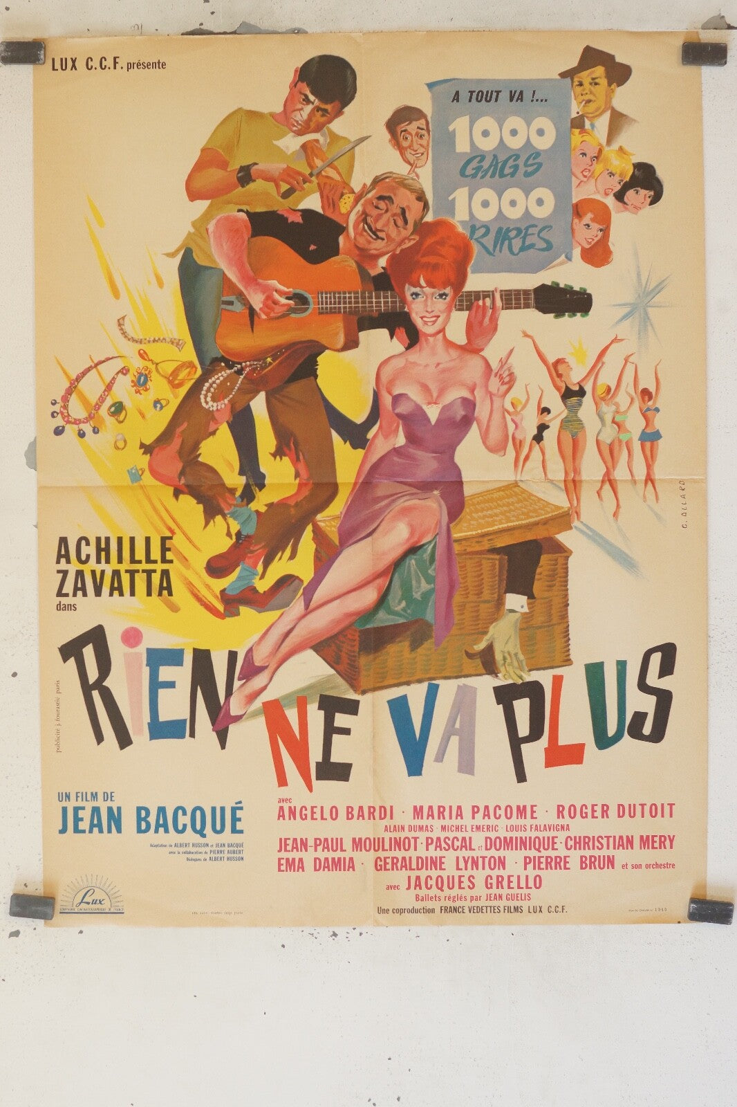 RIEN NE VA PLUS MOVIE POSTER ORIGINAL (60X80) ANGELO BARDI – MARIA PACOME