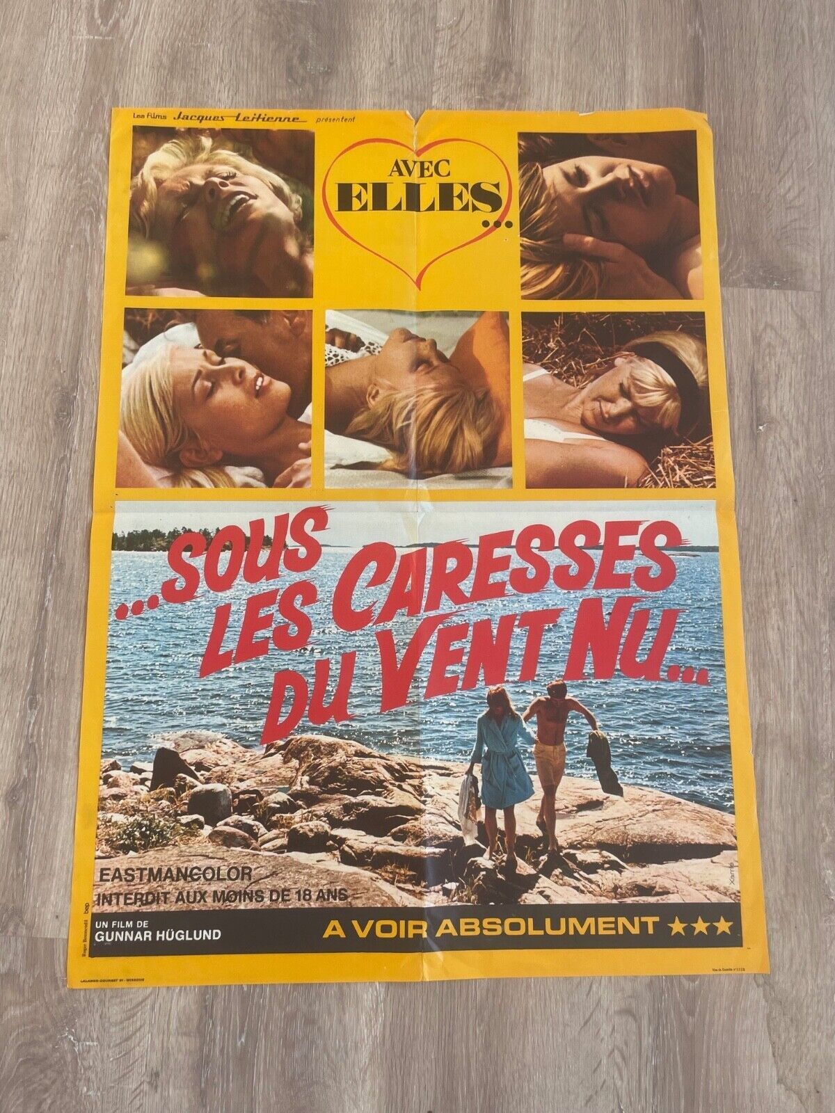 SOUS LES CARESSES DU VENT NU...MOVIE POSTER ORIGINAL (60X80)