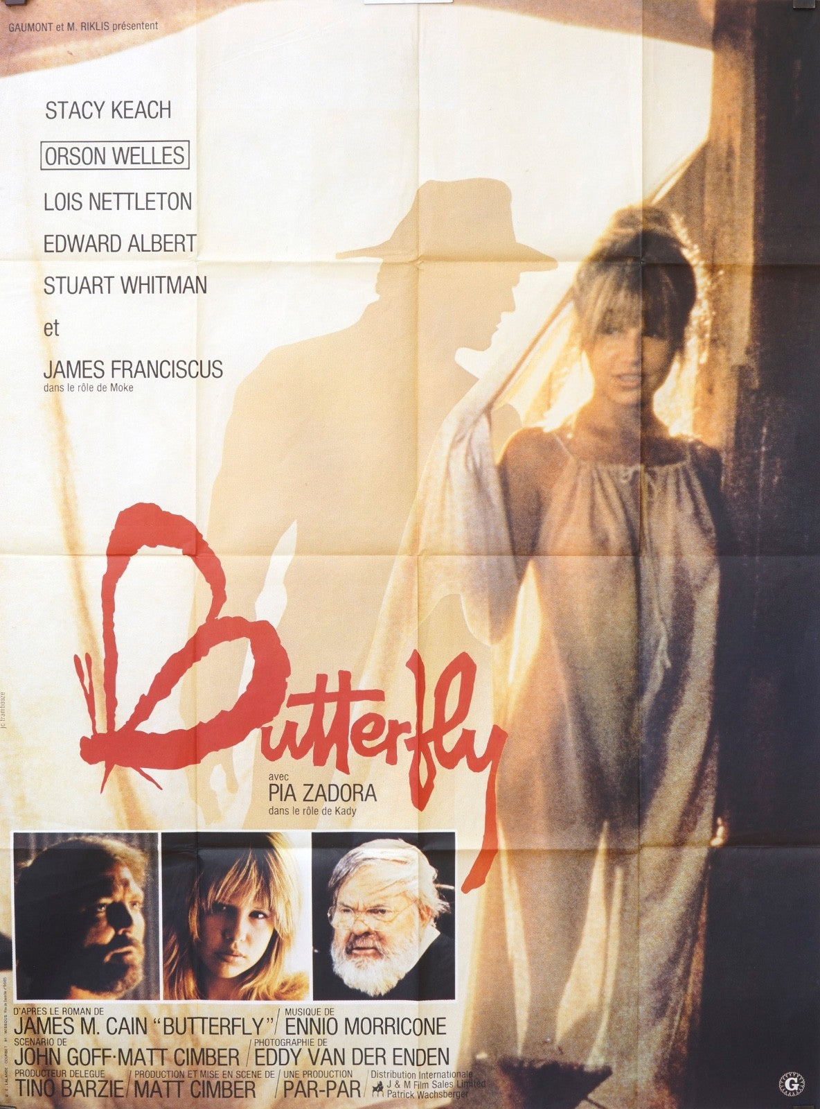 BUTTERFLY STACY KEACH ORIGINAL MOVIE POSTER 120x160