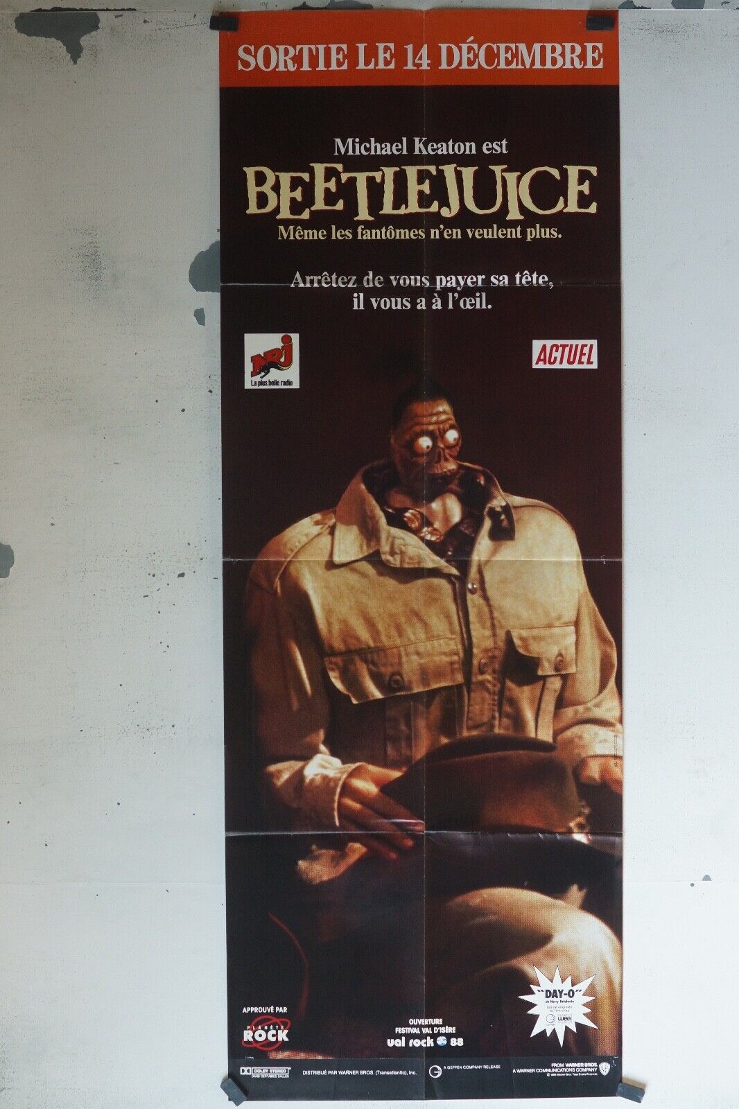 BEETLEJUICE POSTER ORIGINAL (60x160) MICHAEL KEATON