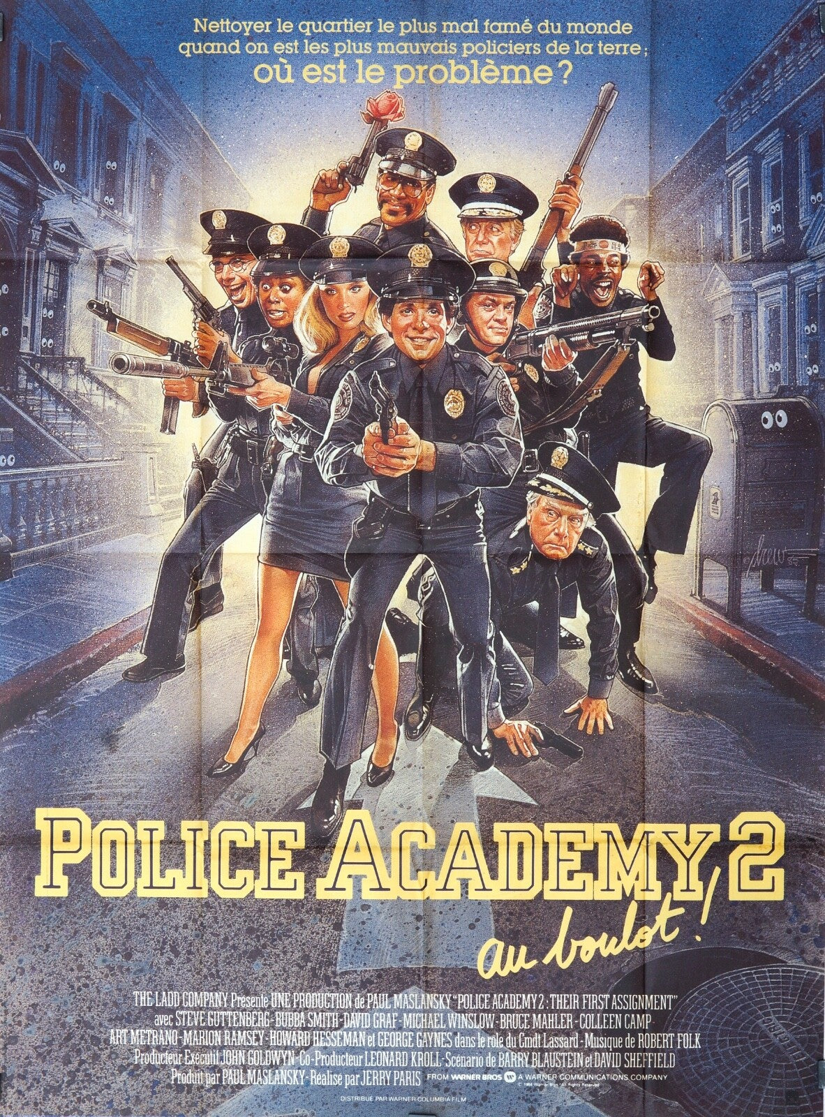 POLICE ACADEMY 2 STEVE GUTTENBERG MOVIE POSTER ORIGINAL (120X160)