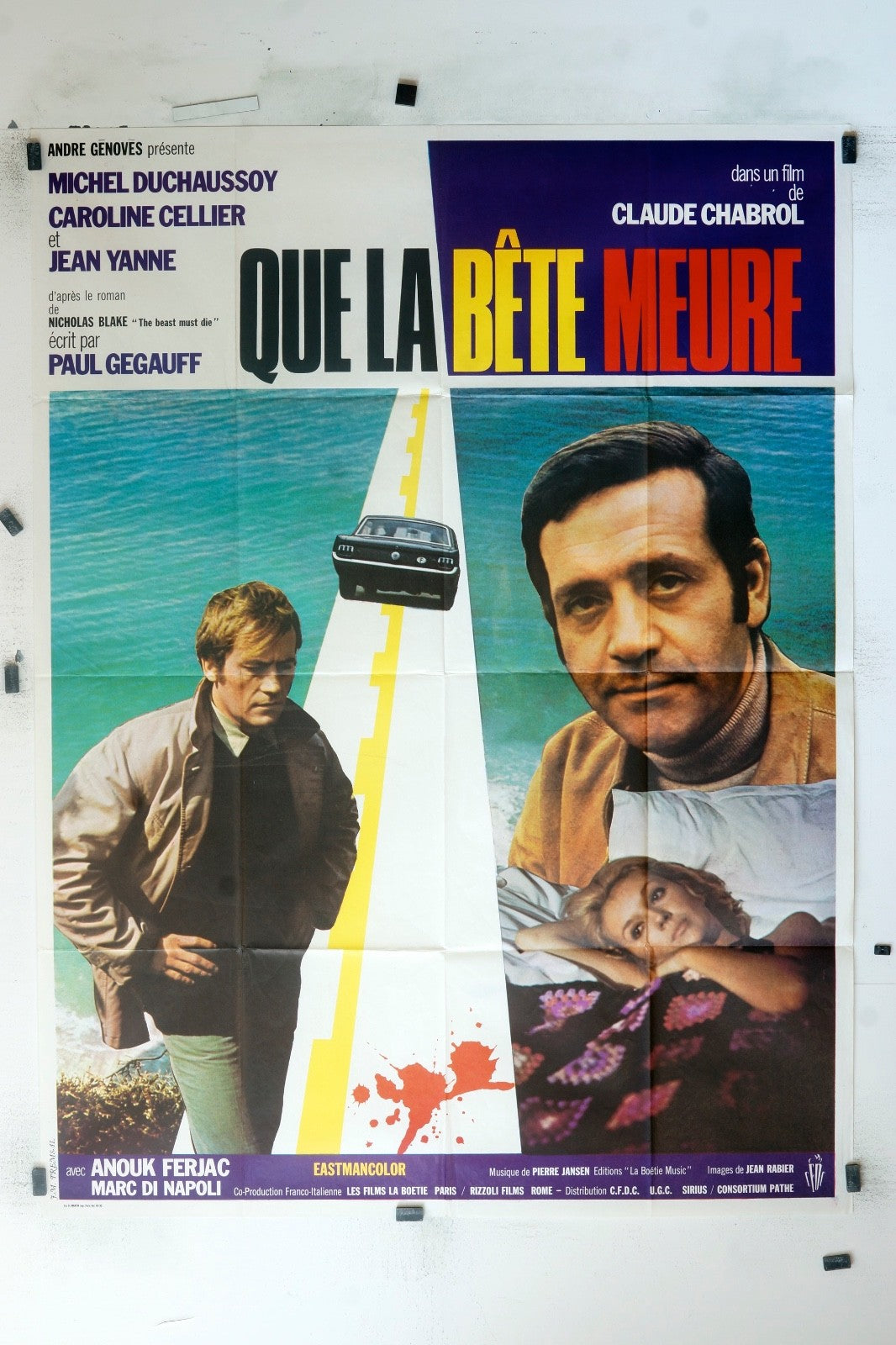 QUE LA BÊTE MEURE MICHEL DUCHAUSSO CLAUDE MOVIE POSTER ORIGINAL (120x160)