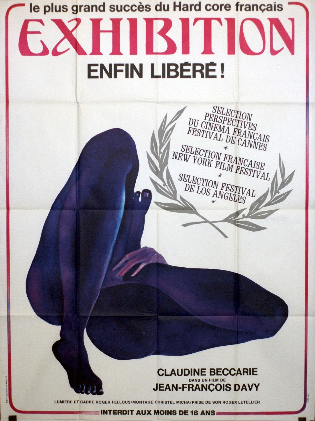 EXHIBITION CLAUDINE BECCARIE POSTER ORIGINAL 120x160 CLAUDE VIRIOT
