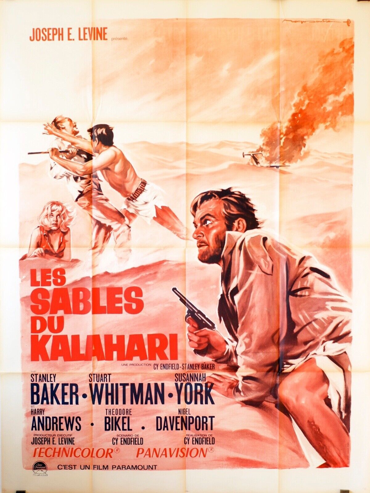 LES SABLES DU KALAHARI MOVIE POSTER ORIGINAL (120X160) STANLEY BAKER