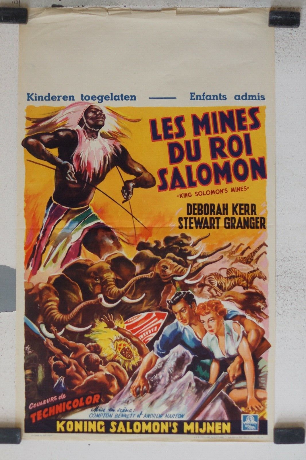 LES MINES DU ROI SALOMON (Belge) ORIGINAL 30x55