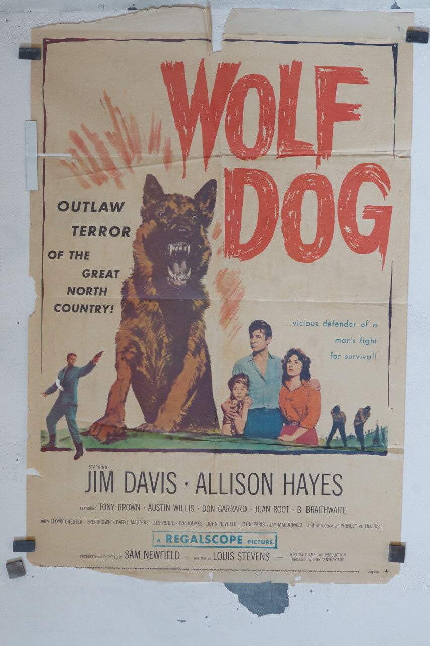 WOLF DOG, MOVIE POSTER ORIGINAL (69x103), Jim Davis, Allison Hayes