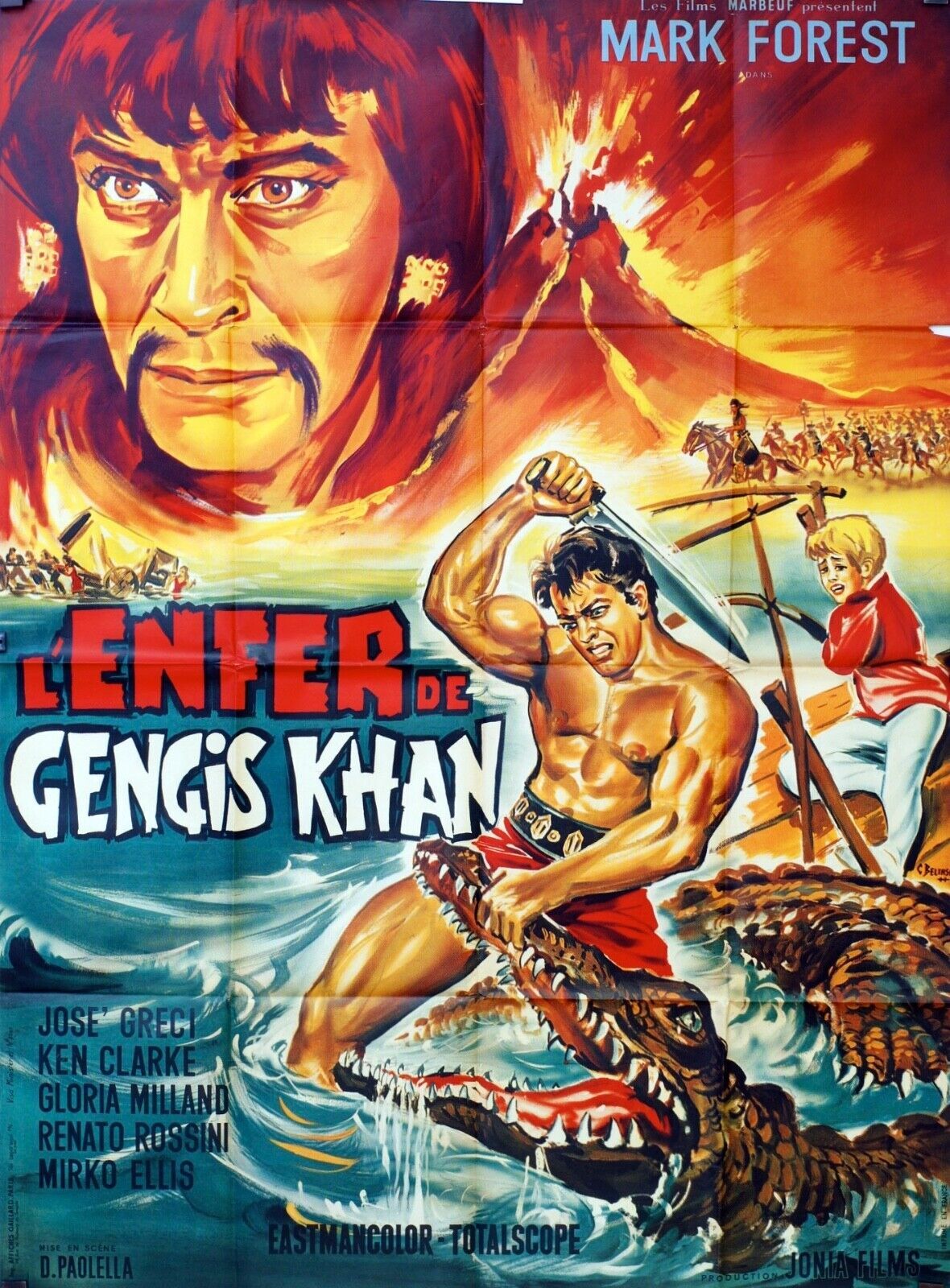 L’ENFER DE GENGHIS KHAN Original Movie Poster 120X160 PIER PAOLO PASOLINI