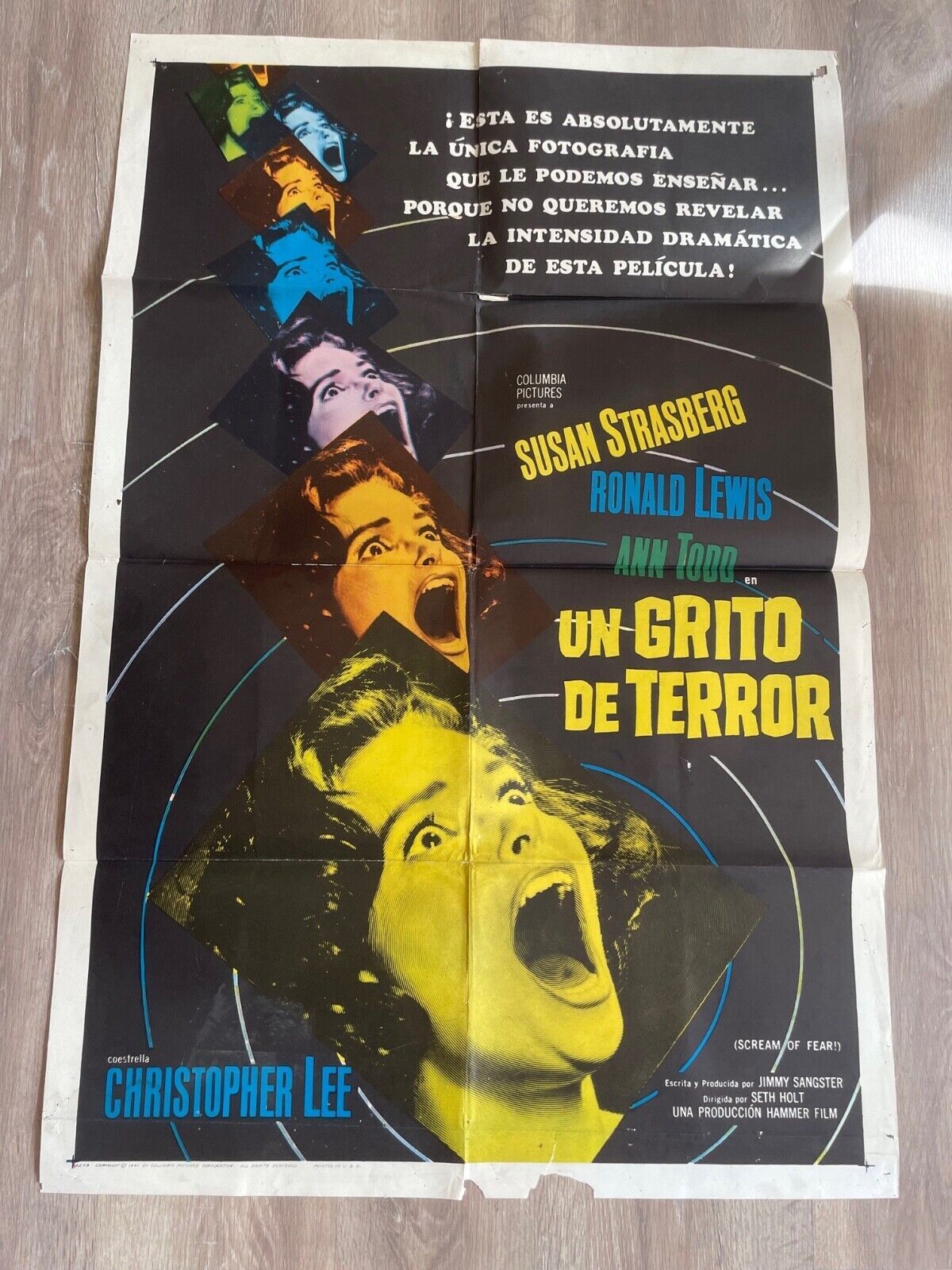 UN GRITO DE TERROR ORIGINAL VINTAGE (70X100) CHRISTOPHER LEE
