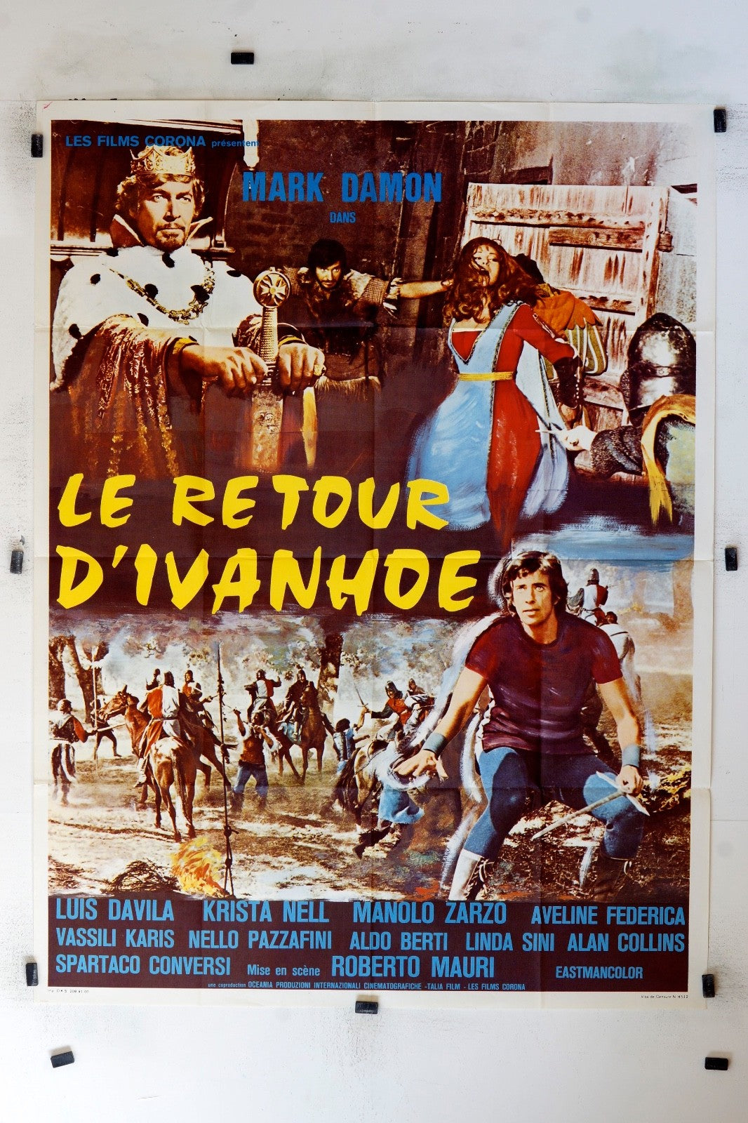 LE RETOUR D’IVANHOE MARK DAMON ORIGINAL MOVIE POSTER 120x160