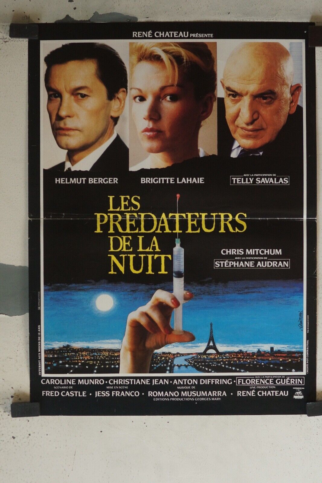 LES PRÉDATEURS DE LA NUIT ORIGINAL 40x60 BRIGITTE LAHAIE