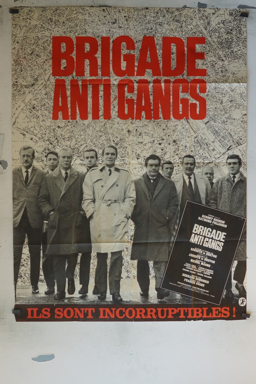 BRIGADE ANTI GANGS POSTER ORIGINAL 120x160 ROBERT HOSSEIN