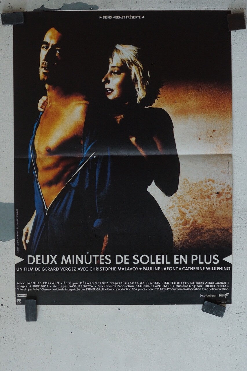 DEUX MINUTES DE SOLEIL EN PLUS POSTER ORIGINAL (40X60) CHRISTOPHE MALAVOY
