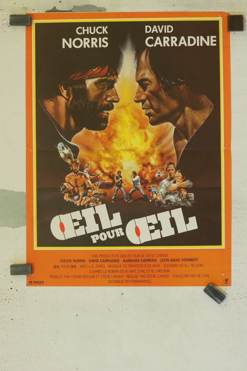 ŒIL POUR OEIL ORIGINAL 40x60 CHUCK NORRIS – DAVID CARRADINE