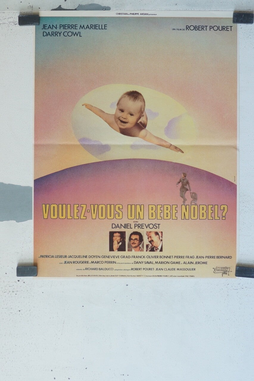 VOULEZ-VOUS UN BÉBÉ NOBEL POSTER ORIGINAL (40X60) JEAN-PIERRE MARIELLE