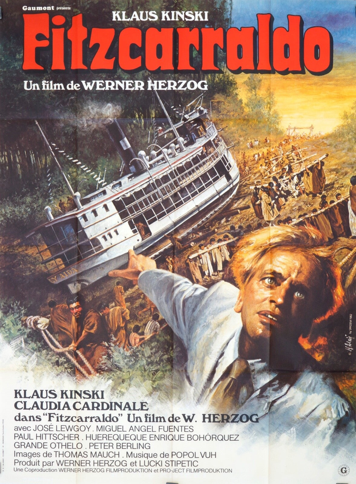FITZCARRALDO KLAUS KINSKI MOVIE POSTER ORIGINAL 120x160
