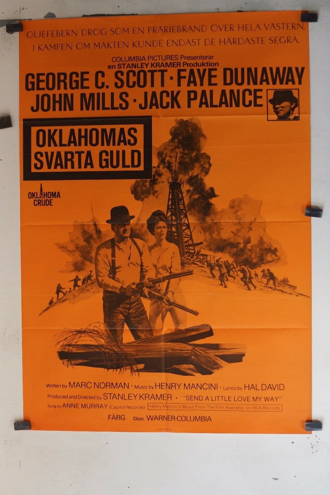OKLAHOMAS SVARTA GULD, MOVIE POSTER ORIGINAL (69x103), JACK PALLANCE