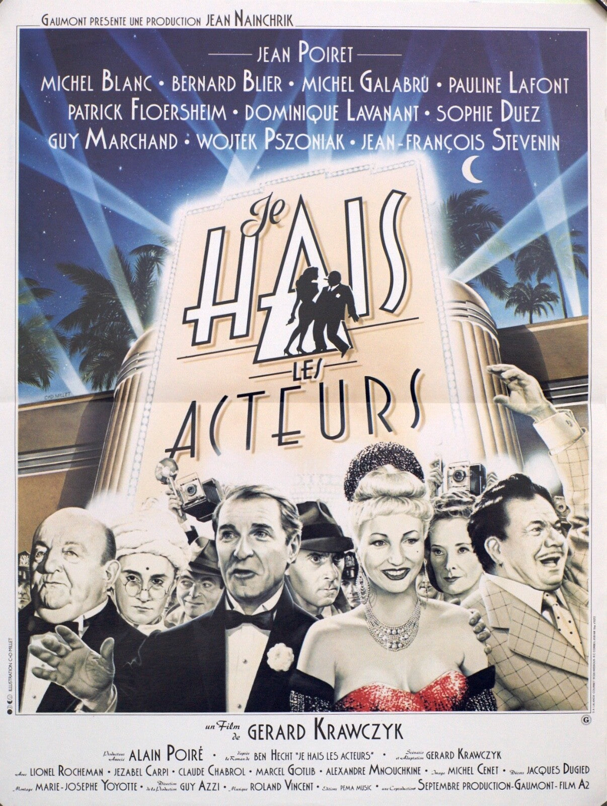 JE HAIS LES ACTEURS (French Version) 40x60 ORIGINAL