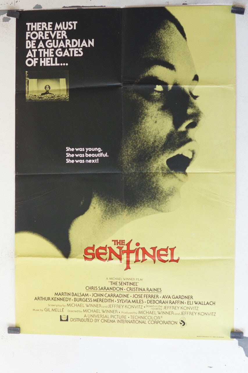 THE SENTINEL (1977) ORIGINAL MOVIE POSTER 70x100 SUSAN CABA, PAUL KELLY