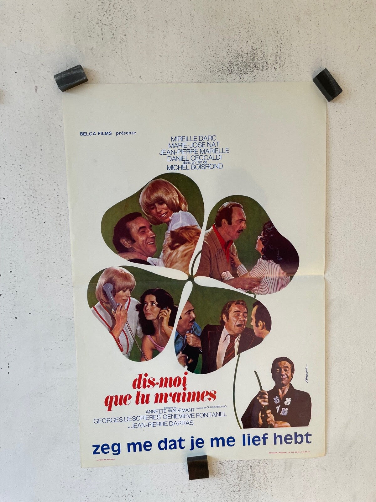 DIS-MOI QUE TU M’AIMES, BELGIAN MOVIE POSTER 36x55 ANNETTE WADEMANT