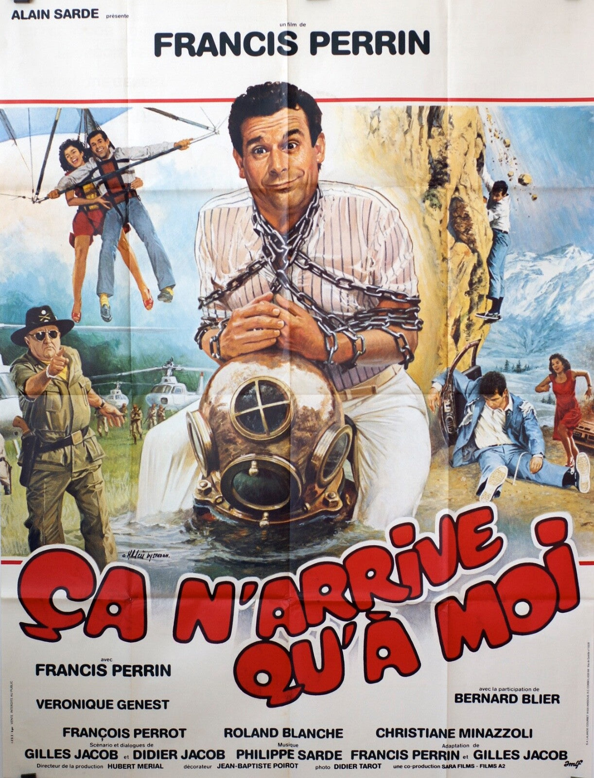 ÇA N’ARRIVE QU’À MOI MOVIE POSTER ORIGINAL 120x160 FRANCIS PERRIN