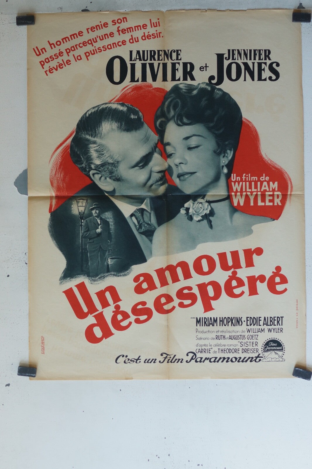 UN AMOUR DESESPERE MOVIE POSTER ORIGINAL (60X80) Laurence Olivier